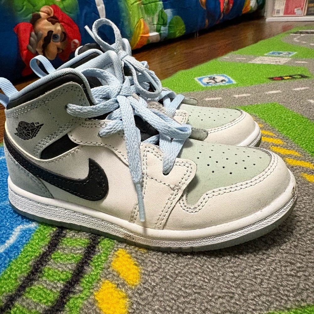 Jordan Kids' Sneakers - Black, White, and Light Blue